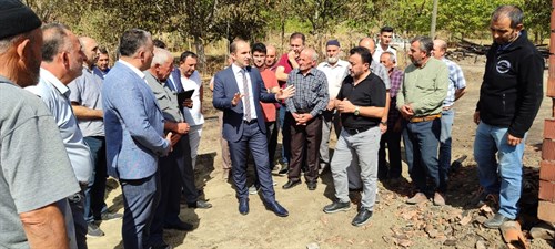  Kaymakamımız Sayın Ramazan POLAT, İlçemiz Elmalı Köyünde  Meydana Gelen Yangın Nedeniyle Geçmiş Olsun Ziyaretinde Bulundu